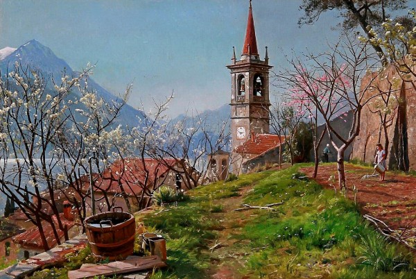 Spring on Lake Como 1921 by Peter Mork Monsted